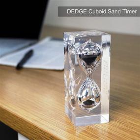 img 1 attached to ⏳ Profoundly Intriguing DEDGE Art Cuboid Sand Timer: Transparent Black Sand Hourglass Sandglass Timer for Classroom, Home Office