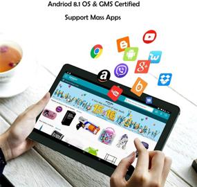 img 2 attached to Высокопроизводительный планшет Android на 10 дюймов - 3G фаблет, 📱 Android 9.0, 32ГБ, сертифицирован GMS, две SIM-карты, WiFi, Bluetooth - черный