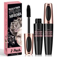 💃 4d silk fiber lash mascara - lengthening, thick & long lasting, waterproof & smudge-proof - hypoallergenic formula 2 pack! logo