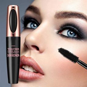 img 1 attached to 💃 4D Silk Fiber Lash Mascara - Lengthening, Thick & Long Lasting, Waterproof & Smudge-Proof - Hypoallergenic Formula 2 Pack!