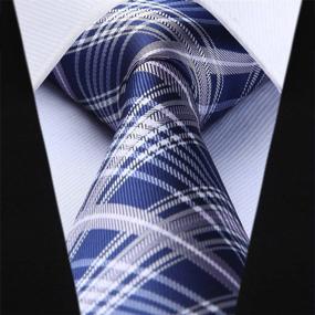 img 2 attached to Hisdern Checkered Classic Neckties Handkerchief Men's Accessories in Ties, Cummerbunds & Pocket Squares