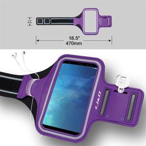 img 3 attached to 📱 J&D Armband for Samsung Galaxy S10 Plus, S10+, S10 5G, S10 Lite, Quantum 2, M12 – Sports Running Armband with Key Holder, Earphone Slot