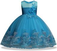 enchanting sequin lace flower dress for girls, 1-12 years - perfect for wedding parties! logo