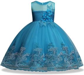 img 3 attached to Enchanting Sequin Lace Flower Dress for Girls, 1-12 Years - Perfect for Wedding Parties!