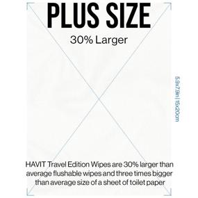 img 1 attached to HAVIT Flushable Wet Wipes Travel Packs - 180 Unscented Plant-Based Wipes for Adults, Infused with Aloe, Green Tea, Chamomilla, and Purified Water - pH Balanced 6 - Septic and Sewer Safe - 12 On-The-Go Packs of 15