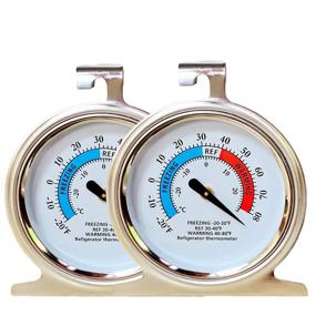 img 4 attached to Refrigerator Thermometer Stainless Instant Dual Scale，Large