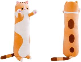 img 2 attached to Lishiny Cute Plush Cats Doll: Soft Stuffed Toy for Kids & Girlfriend – Perfect Gift, Brown, 70cm