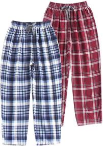 img 3 attached to Young Cotton Lounge Sleepwear Bottoms Boys' Clothing