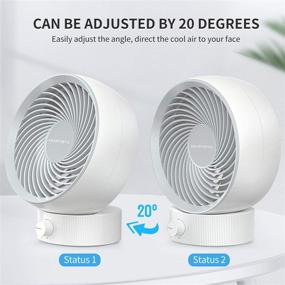 img 1 attached to 💨 SmartDevil USB Desk Fan, Small Powerful Personal Desktop Table Fan with Quiet Operation, Portable Mini Fan for Home Office Bedroom Table and Desktop (White)