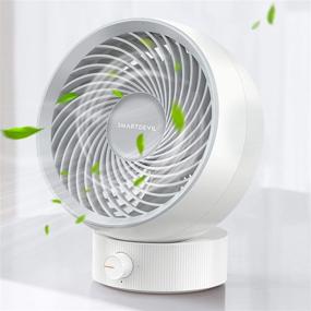 img 4 attached to 💨 SmartDevil USB Desk Fan, Small Powerful Personal Desktop Table Fan with Quiet Operation, Portable Mini Fan for Home Office Bedroom Table and Desktop (White)