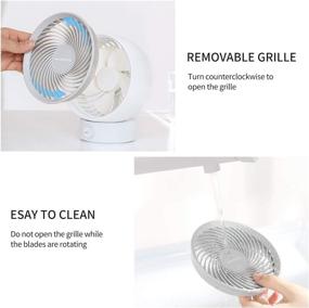 img 2 attached to 💨 SmartDevil USB Desk Fan, Small Powerful Personal Desktop Table Fan with Quiet Operation, Portable Mini Fan for Home Office Bedroom Table and Desktop (White)