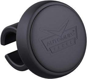 img 4 attached to 🚗 Автоматическая рукоятка AutoMuko из силикона - черный вращающийся рулевой шар, легкая установка, инструменты не требуются.