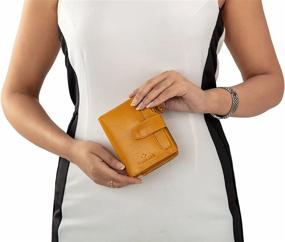 img 2 attached to Finelaer Yellow Leather Clutch Wallet