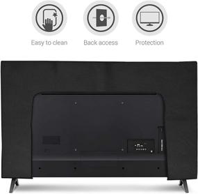 img 1 attached to 🖥️ kwmobile Dust Cover for 49-50" TV - Premium Fabric Display Protector for Flat Screen TVs - Stylish Black Protection