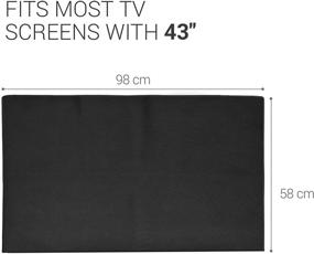 img 2 attached to 🖥️ kwmobile Dust Cover for 49-50" TV - Premium Fabric Display Protector for Flat Screen TVs - Stylish Black Protection