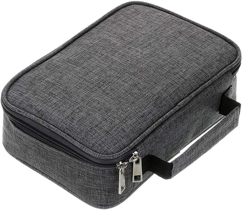 btsky high capacity zipper pens pencil case- multi-functional stationery pencil pouch 72 slots colored pencil case portable pencil bags with 2 removable sleeves grey 로고
