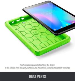 img 2 attached to 🐢 Зеленый поэтический чехол серии TurtleSkin из силикона для планшета Alcatel Joy Tab и планшета Alcatel 3T 8 дюймов - устойчив к ударам, дружелюбный к детям дизайн