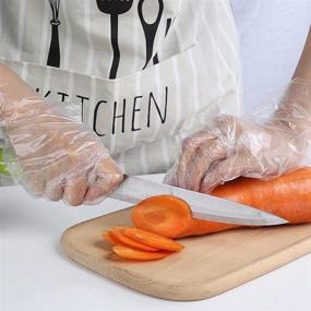 img 3 attached to Kitchen Cleaning Food Handling Gloves, 1200 PCS (600 Pairs) - Disposable Plastic Gloves