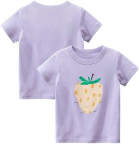 img 2 attached to 👧 Adorable Kumary Toddler Little Girls' Clothing - 3 Packs of Sleeve Tops
