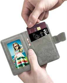 img 2 attached to MEUPZZK Cell Phone Wallet Slim 3M Adhesive Credit Card Holder Stick On Wallet Cell Phone For IPhone/Android/Samsung Galaxy And Most Smartphones (A-Grey)