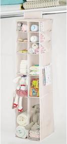 img 3 attached to MDesign Hanging Storage Organizer: 🧺 Stylish and Functional Divided Kids' Home Store