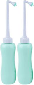 img 4 attached to Portable Handheld Bidet Bottle: 2 Pack Travel Sprayer Kit for Personal Hygiene Care on-the-go – Green Bottle with Extra Long Pointed Nozzle for Women, Baby, and Elderly