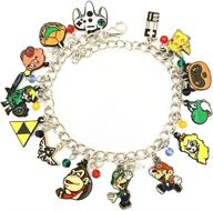 classic game gaming: the legend of zelda, animal villagers crossing, mario yosh, princess peach, smash all stars, dreamland bracelet gifts for girls, women, men logo