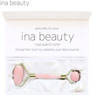 ✨ ina beauty authentic rose quartz face and neck roller: sculpting, slimming, firming, anti-aging & anti-puffiness massager - high-quality welded metal to prevent breakage unlike inferior models logo