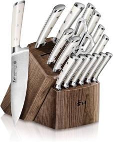 img 4 attached to 🔪 17-Piece Knife Block Set in Walnut with German Steel Forging - Cangshan S1 Series 1022599