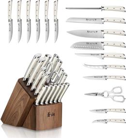 img 3 attached to 🔪 17-Piece Knife Block Set in Walnut with German Steel Forging - Cangshan S1 Series 1022599