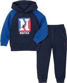 img 1 attached to Nautica Pieces Hooded Pullover Atlantic Boys' Clothing