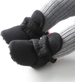 img 3 attached to Timatego Newborn Baby Booties Stay On Socks Non Skid Soft 👶 Sole Infant Toddler Warm Winter House Slipper Crib Shoes 0-18 Months - Unisex