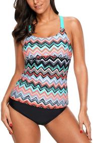 img 3 attached to 👙 Dokotoo Striped Racerback Swimsuit: Stylish Swimwear for Women's Clothing in Swimsuits & Cover Ups