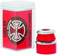 🛹 enhance your skateboarding experience with independent truck bushings - soft 88a red cylinder cushions logo