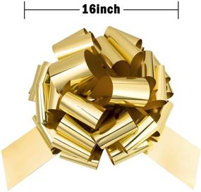 img 2 attached to 🎁 Whaline Golden Big Car Pull Bow with Gift Bows - Perfect for Wedding Car, Graduation, Birthday, Christmas & More (16'')