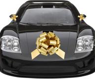 🎁 whaline golden big car pull bow with gift bows - perfect for wedding car, graduation, birthday, christmas & more (16'') logo