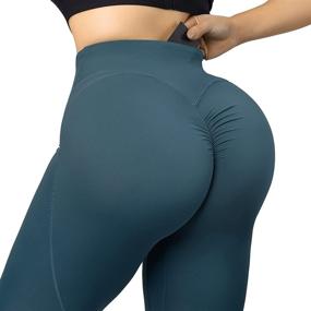 img 2 attached to KUNISUIT Scrunch Lifting Leggings Waisted Sports & Fitness in Running