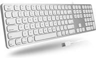 👩 macally wired mac keyboard with number keypad - 2 usb ports hub included - compatible apple keyboard wired for mac, macbook pro, macbook air laptops - silver aluminum finish - mluxkeya logo
