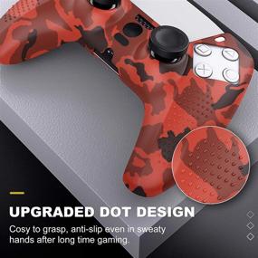 img 1 attached to 🎮 MoKo PS5 Controller Skin Case with Thumb Grip Caps - Silicone Cover for Sony Playstation 5 DualSense Wireless Controller 2020, Red - Shock-Absorption & Anti-Scratch