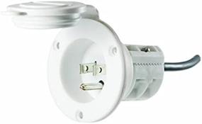 img 1 attached to Minn Kota 1865110 MKR-23 Saltwater AC Power Port, White - Marine Battery Accessory for Enhanced SEO