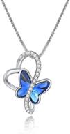 butterfly necklace anniversary valentines girlfriend logo