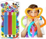 🧩 ja-ru pull pop tubes sensory fidget toys (3 tubes in 1 pack) stress relief sensory toy pipe tools for kids & adults - party favor, anxiety & stress toys. item code: 4778-1a logo