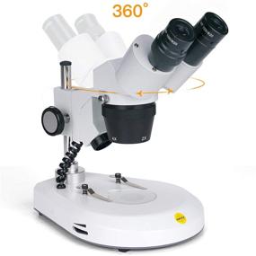 img 3 attached to 🔬 Swift S306S-20-2L Binocular Stereo Microscope with 20X/40X/80X Magnification, 360° Rotatable Forward Mount, Wide-field 10X and 20X Eyepieces, Upper and Lower LED Illumination, Reversible Black/White Stage Plate