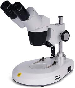img 4 attached to 🔬 Swift S306S-20-2L Binocular Stereo Microscope with 20X/40X/80X Magnification, 360° Rotatable Forward Mount, Wide-field 10X and 20X Eyepieces, Upper and Lower LED Illumination, Reversible Black/White Stage Plate