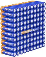 🔋 pkcell aa lr6 alkaline batteries variety pack - 100 count, 1.5v high performance disposable batteries for household and business with 10-year shelf life logo