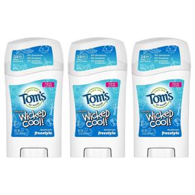 img 4 attached to 🌿 Tom's of Maine Freestyle Aluminum-Free Wicked Cool! Natural Deodorant for Kids - 3-Pack, 1.6 oz.