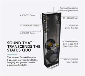 img 3 attached to Definitive Technology BP-9060 Tower Speaker with Built-in 10” Powered Subwoofer - Ideal for Home Theater Systems, Features High-Performance Front and Rear Arrays, and Optional Dolby Surround Sound Height Elevation