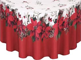 img 2 attached to Newbridge Poinsettias Tablecloth Traditional Poinsettia