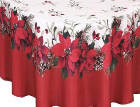 img 1 attached to Newbridge Poinsettias Tablecloth Traditional Poinsettia