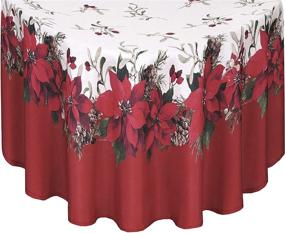 img 4 attached to Newbridge Poinsettias Tablecloth Traditional Poinsettia